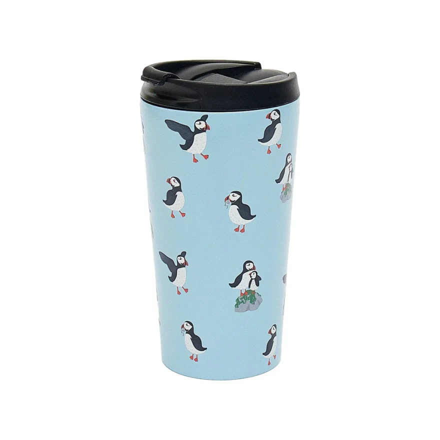 Eco Chic Thermal Coffee Cup Multi Puffin