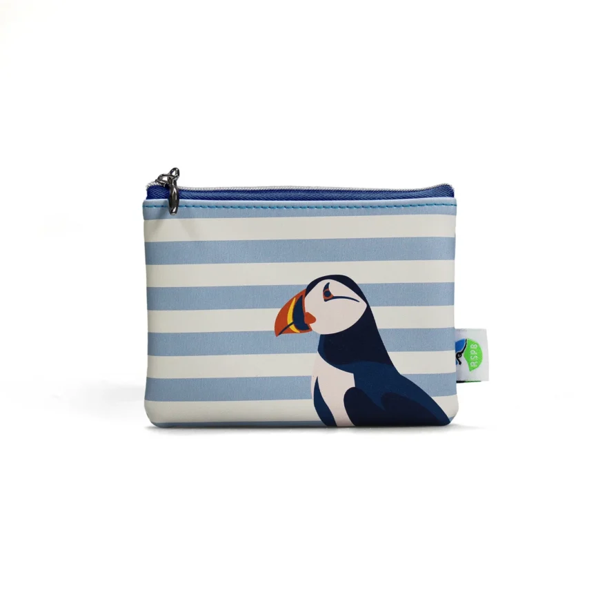 Purse Coin PU (9cm x 13cm) - RSPB (Puffin Blue)