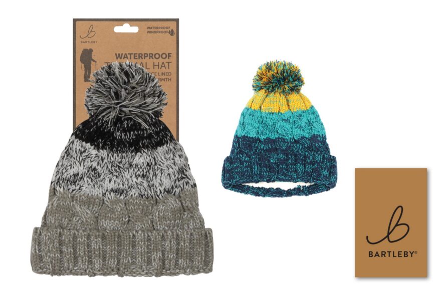 Bartleby Unisex Waterproof Turn-Up Bobble Hat